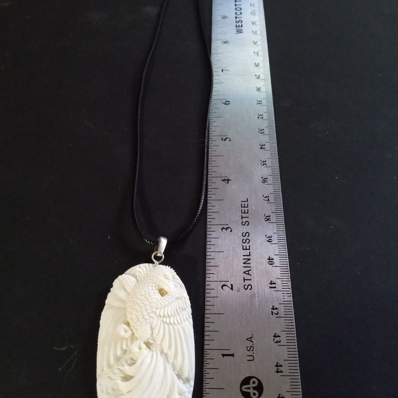 Large Hand Carved Phoenix Pendant - Picture 5 of 5